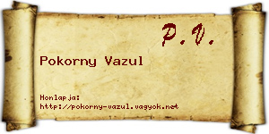 Pokorny Vazul névjegykártya